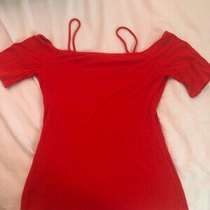 Off the shoulder Red Top